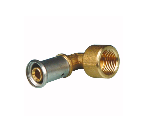 Угольник 90° пресс латунный HENCO 16x1/2 ВР 6P-1604