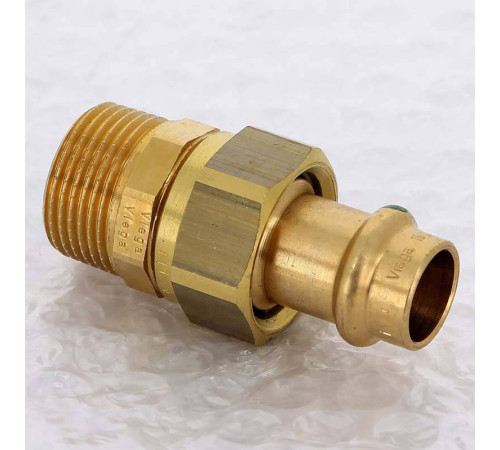 Муфта разъёмная пресс-Н бронза Viega Sanpress 15x3/4 140878