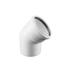 Отвод REHAU RAUPIANO Plus 45° 160 мм полипропилен 11240281001