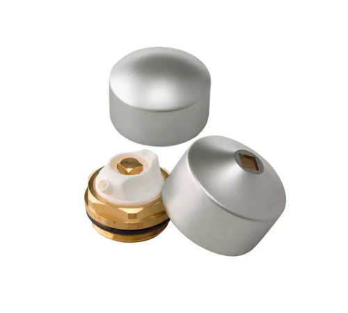 Набор комплектующих Hummel: воздухоотводчик, заглушка и колпачки G 1/2 матовый хром 2400000260