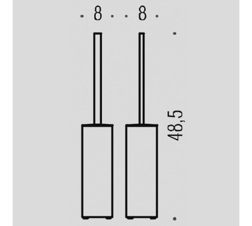 Ершик для туалета напольный Colombo Design Look хром B1606.CR