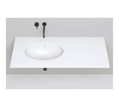 Раковина встраиваемая снизу Salini Marea 12 545х375х187 мм с переливом S-Sense белый глянцевый 1101109G