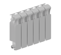 Радиатор биметаллический RIFAR MONOLIT VENTIL 300 7 секций нижнее подключение RAL 9016 MN-300-07-VR