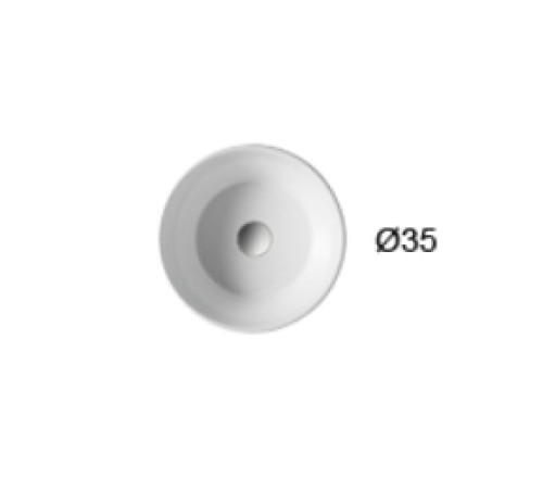 Раковина-чаша накладная GLOBO FORTY3 350x350 мм белый глянцевый FO035BI