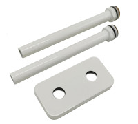 Комплект трубок SR Rubinetterie 15x1.0 мм с наружной резьбой 1/2x15 и отражателем 50 мм белый A494-1500VE15