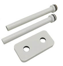 Комплект трубок SR Rubinetterie 15x1.0 мм с наружной резьбой 1/2x15 и отражателем 50 мм белый A494-1500VE15