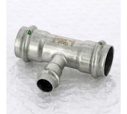 Тройник пресс Viega Sanpress Inox 28x15x28 мм нержавеющая сталь 435950