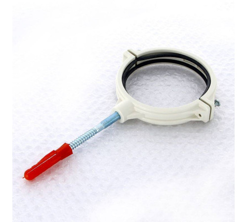 Хомут канализационный Sinikon Комфорт 110 мм шумопоглощающий со шпилькой и дюбелем KPP.110.K.D