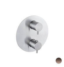 Смеситель для душа встраиваемый термостатический Newform X-STEEL 316 до 5 источников PVD Brushed copper bronze 69663EX.59.067