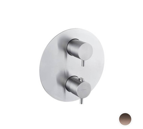 Смеситель для душа встраиваемый термостатический Newform X-STEEL 316 до 5 источников PVD Brushed copper bronze 69663EX.59.067