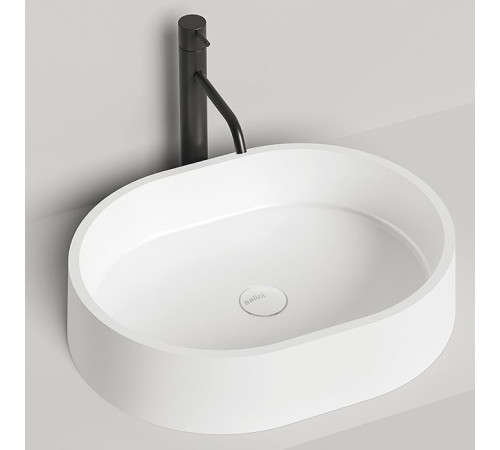 Раковина накладная Salini Gloria 56х44х12.5 см S-Stone белая матовая 1102211M