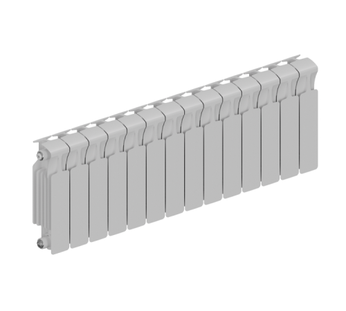 Радиатор биметаллический RIFAR MONOLIT 300 12 секций боковое подключение RAL 9016 MN-300-12