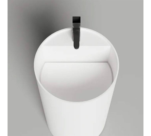 Раковина напольная Salini Armonia Round Top 01 45х45х90 см 1 отв. S-Sense белый глянцевый слив в стену 130411TG
