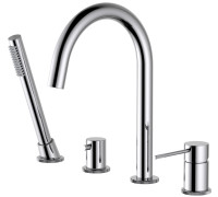 Смеситель на борт ванны Timo Saona на 4 отверстия комплект хром 2320/00Y