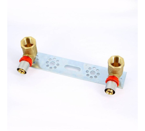 Водорозетка пресс-В двойная на планке с вертикальной подводкой TIEMME 16х1/2 1650024