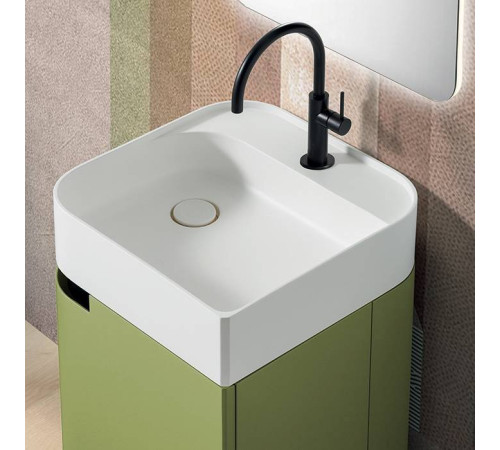 Комплект мебели Oasis Profilo тумба с раковиной и зеркало 50х100 см Mint/белый 0FRSP050/0PFBFS0451D1