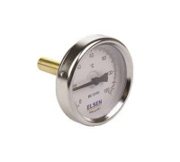 Термометр биметаллический Elsen Ø 80 мм 1/2 осевой шток 50 мм ET80.12