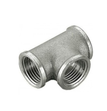 Тройник резьбовой Tiemme ВВ никелированный 1x1/2x1 1500180