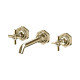Смеситель для раковины Gattoni TRD встраиваемый ручки Paris золото 24K TR106/18D0