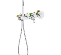 Термостат для ванны Timo Saona настенный на 4 отверстия комплект хром 2324/00YSM