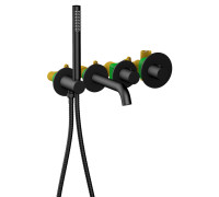 Термостат для ванны Timo Saona на 4 отверстия черный 2324/03YSM