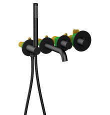 Термостат для ванны Timo Saona на 4 отверстия черный 2324/03YSM