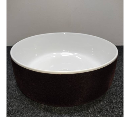 Раковина накладная Artceram Cognac 42 см белый / testa di moro COL001 01 65