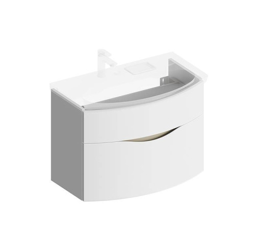 Тумба подвесная с раковиной Kerama Marazzi Riva 80 см белый матовый RV.wb.80/RV.80\WHT.M