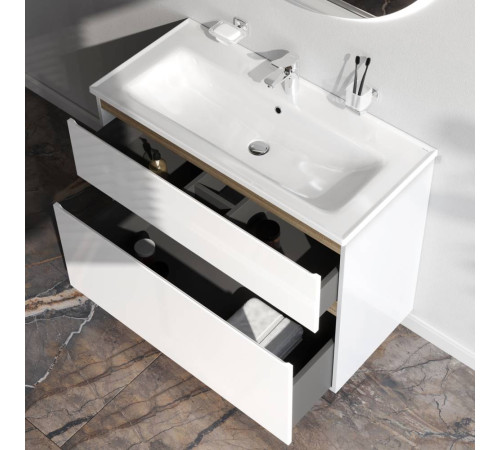 Тумба под раковину напольная AM.PM X-Joy 100 см 2 ящика белый глянец M85AFSX1002WG