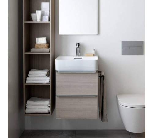 Тумба с раковиной Laufen Space 43.5х38.5х52 см подвесная 2 ящика светлый орех 8.1528.1.000.104.1 / 4.1010.2.160.101.1