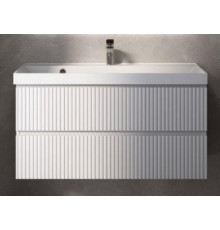 Тумба под раковину AquaMoon подвесная 100 см белый глянец AQM900110WH