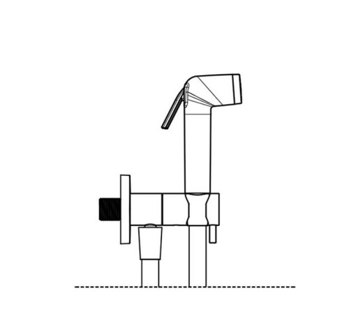 Гигиенический душ Almar со шлангом 120 см и прогрессивным картриджем Gun Metal E134004 E136009.GM