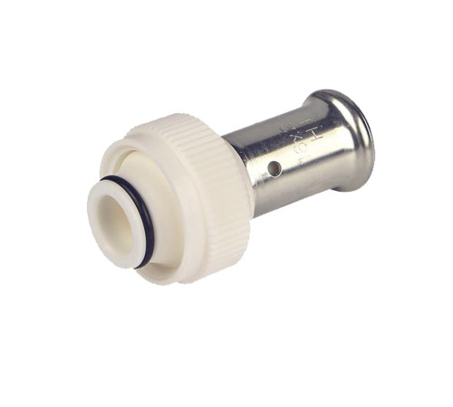 Пресс-фитинг Henco 19PKW 20х3/4 с накидной гайкой под евроконус белый 19PKW-2005