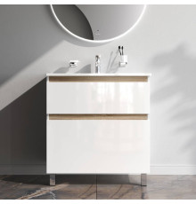 Тумба под раковину напольная AM.PM X-Joy 80 см 2 ящика белый глянец M85AFSX0802WG