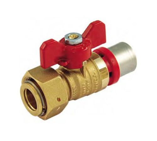 Кран шаровой пресс Tiemme 20х3/4 ВР бабочка 1680021