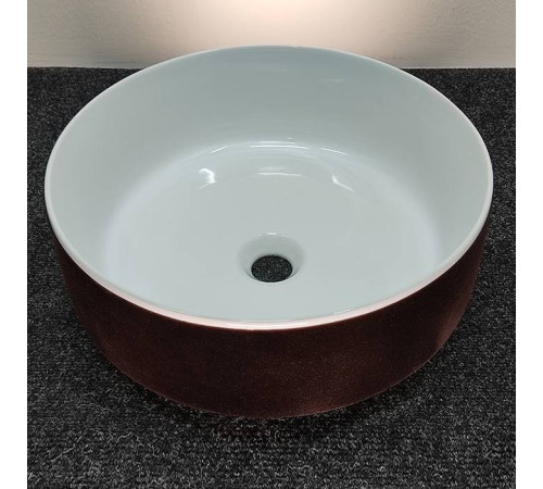 Раковина накладная Artceram Cognac 42 см белый / testa di moro COL001 01 65