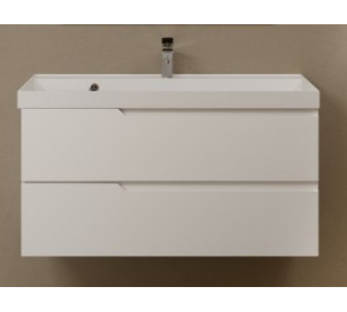 Тумба под умывальник подвесная TECE 100 см белый глянец AQM900310WH