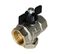 Кран шаровой с фильтром General Fittings 1/2 ВВ бабочка EV301212