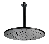 Верхний душ CISAL Shower D 300 мм с потолочным держателем 180 мм черный DS01370040