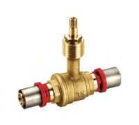 Кран шаровой встраиваемый под запрессовку Tiemme Ø 16х16 мм 1680002