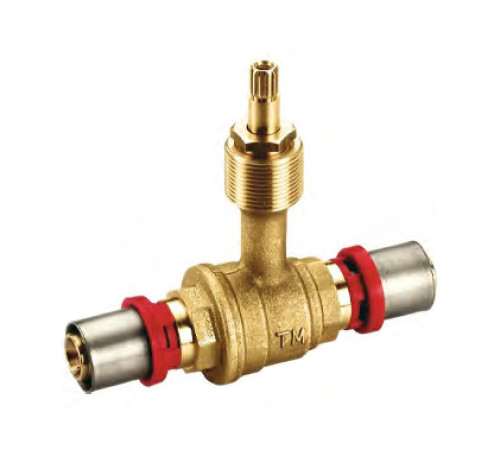Кран шаровой встраиваемый под запрессовку Tiemme Ø 16х16 мм 1680002