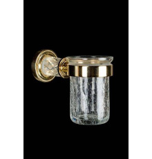 Стакан для зубных щеток подвесной Boheme Murano Cristal золото 10904-CRST-G