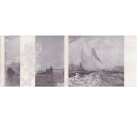 Декор Kerama Marazzi Ньюпорт Корабли фиолетовый 15x40 см STG/C207/15010