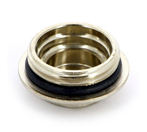 Заглушка резьбовая наружная Uni-Fitt 1 с прокладкой O-ring никелированная 609N4000