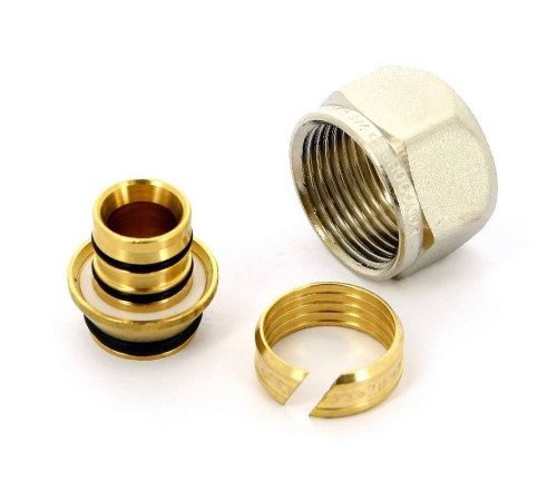 Соединитель обжимной Tiemme евроконус для металлопластиковой трубы 20(2.0)х3/4 EK 1440G0003