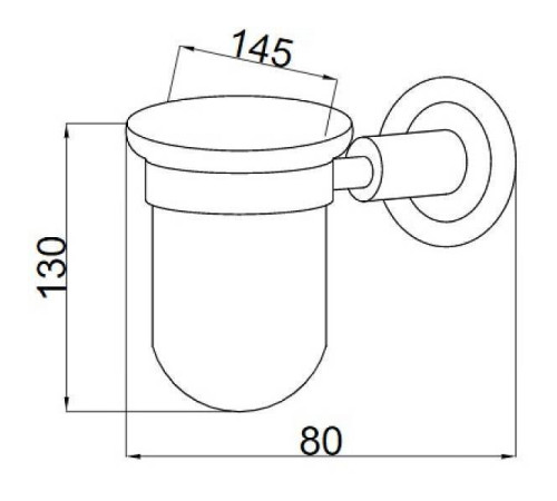 Стакан для зубных щеток подвесной Boheme Murano Cristal золото 10904-CRST-G