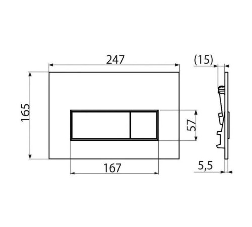 Кнопка смыва Alcaplast M575 золото M575