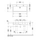 Раковина подвесная Duravit Vero 100х47 см 2 отверстия с переливом белая 0454100024