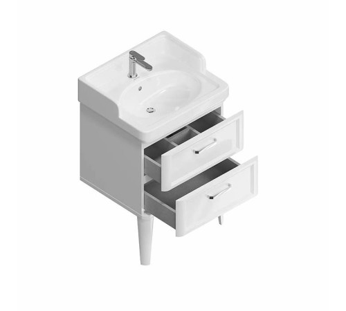 Тумба подвесная Kerama Marazzi Pompei 60 см 2 ящика белый глянцевый PO.M.60.2\WHT