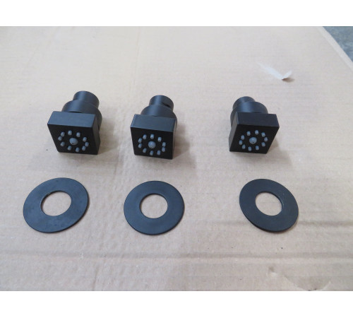 Уценка. Форсунка боковая для душа Bossini Cubic Gom черный матовый I00135.073_УЦ